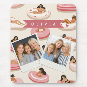 Personalisierte Süße Rosa Pool Schwimmkörper Somme Mousepad