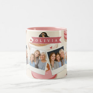 Personalisierte Süße Rosa Pool Schwimmkörper Somme Zweifarbige Tasse
