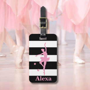 Personalisierte süße Tänzerin hübsche Ballerina Gepäckanhänger