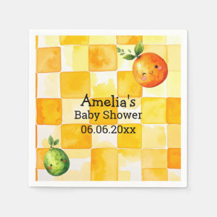 Personalisierte süße Zitrusfrucht-Baby-Shower-Serv Serviette