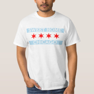 Personalisierte süße Zuhause-Chicago-Flagge T-Shirt