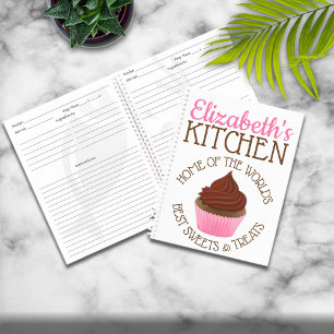 Personalisierte Süßigkeiten Rezept-Notebook Notizbuch