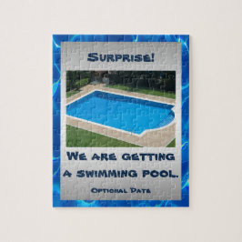Personalisierte Swimmingpool-Überraschung Puzzle