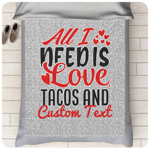 Personalisierte Tacos für Liebe und benutzerdefini Fleecedecke