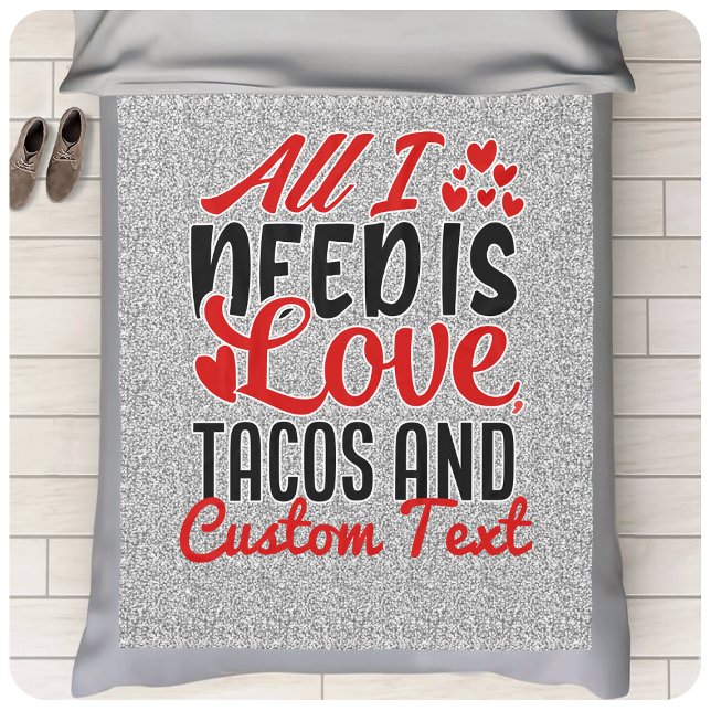 Personalisierte Tacos für Liebe und benutzerdefini Fleecedecke (Von Creator hochgeladen)