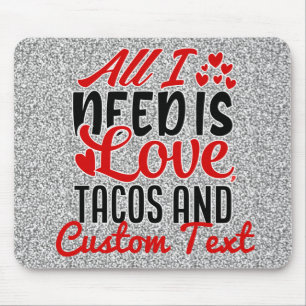 Personalisierte Tacos für Liebe und benutzerdefini Mousepad