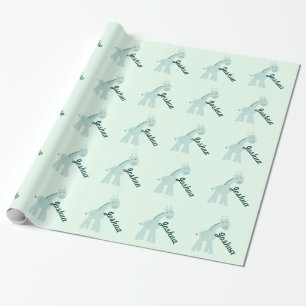 Personalisierte tadellose Giraffe Geschenkpapier