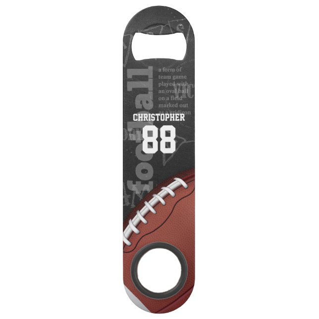 Personalisierte Tafel-amerikanischer Fußball Speedflaschenöffner (Vorderseite)