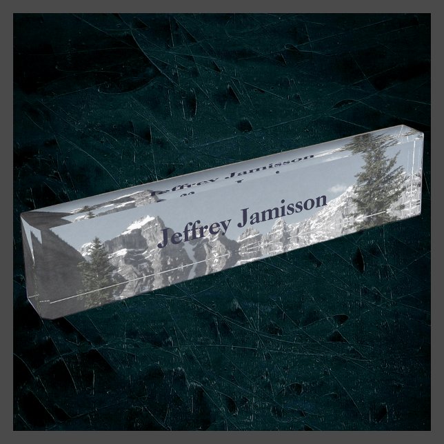 Personalisierte Tafelberge Grau Namensplakette (Von Creator hochgeladen)