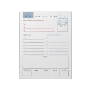 Personalisierte tägliche Aufgaben Großer Notepad Notizblock
