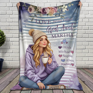 Personalisierte Tante Blanket, Weihnachtsgeschenk  Fleecedecke