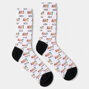 Personalisierte Tante Retro Geschenk Beste Tante j Socken