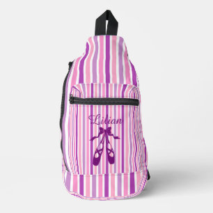 Personalisierte Tanz-Tasche mit Namen Lila Ballett Crossbody Bag