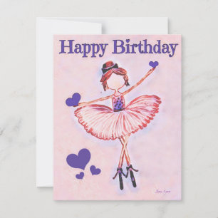 Personalisierte Tänzerin Birthday Card Ballerina