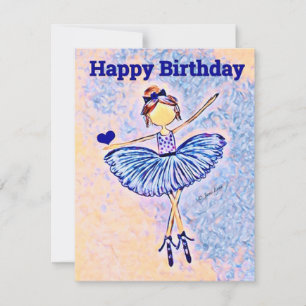 Personalisierte Tänzerin Birthday Card Ballerina