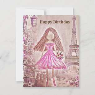 Personalisierte Tänzerin Birthday Card Ballerina