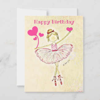 Personalisierte Tänzerin Birthday Card Ballerina