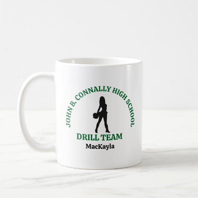 Personalisierte Tänzerin des Green High School Dri Kaffeetasse (Links)