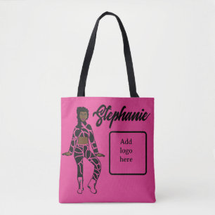 Personalisierte Tänzerin-Tasche (rosa Schwarz)