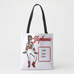 Personalisierte Tänzerin-Tasche ( Rot weiß)