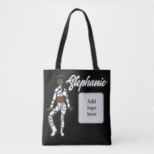 Personalisierte Tänzerin-Tasche (Schwarz-weiß)