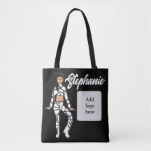 Personalisierte Tänzerin-Tasche (Schwarz-weiß 2)