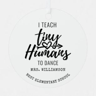 Personalisierte Tanzlehrer-Schrift-Typografie Ornament Aus Metall