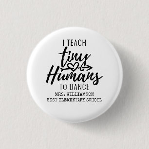 Personalisierte Tanzlehrerin Skripttypografie Button