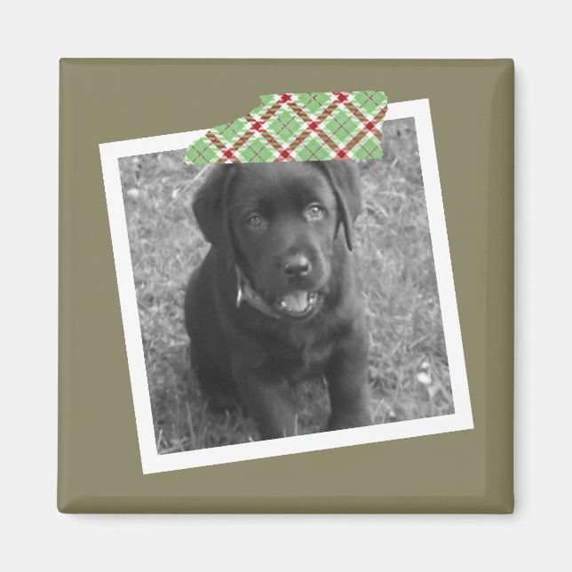 Personalisierte Tape- und Foto-Rahmengestaltung Magnet (Vorne)