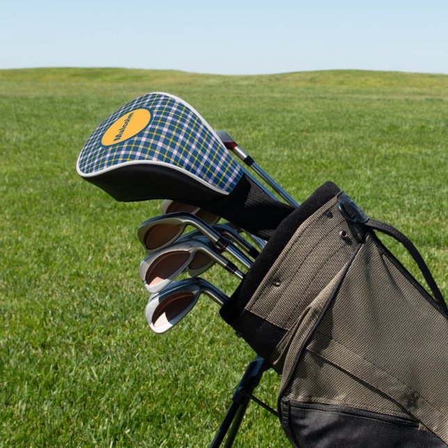 Personalisierte Tartan Golf Driver Cover Headcover (In SItu)