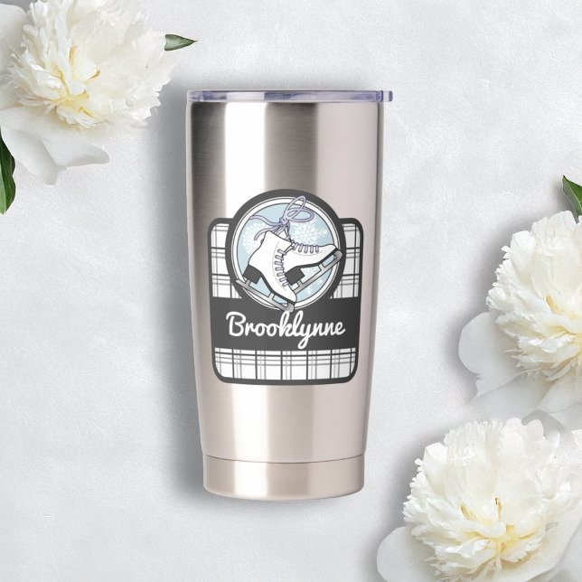 Personalisierte Tartan Ice Skaten / Skaten Thermobecher (Von Creator hochgeladen)