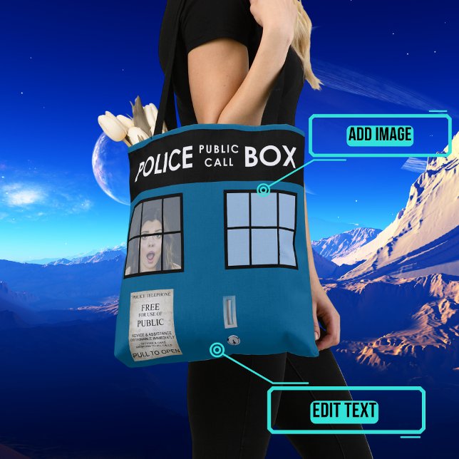 Personalisierte Tasche (Travel anywhere in time and space with this fun tote)