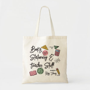 personalisierte Tasche für Bücher, Schreibwaren un