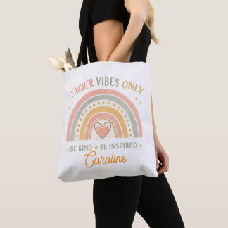 Personalisierte Tasche für Lehrer mit Vibes Only