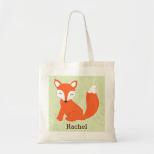 Personalisierte Tasche grünes niedliches BabyFox