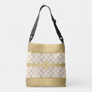 Personalisierte Tasche mit eleganten Gold-Muscheln