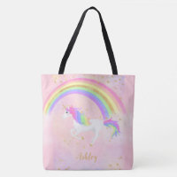 Personalisierte Tasche | Rosa Goldene Rainbow