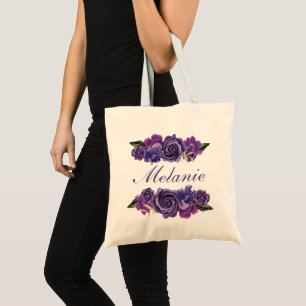 Personalisierte Tasche - ultralviolette botanische