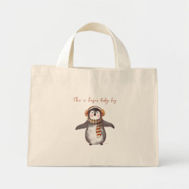 Personalisierte Tasche zu Weihnachten. Pinguin-Beu