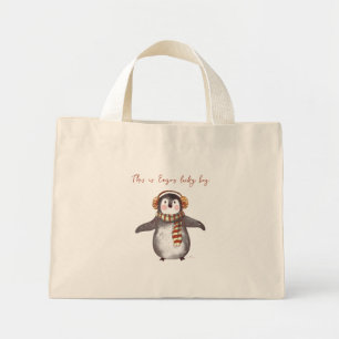 Personalisierte Tasche zu Weihnachten. Pinguin-Beu