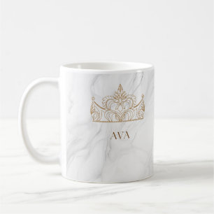 Personalisierte Tasse aus weißem Marmor