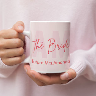 Personalisierte Tasse   Blush Pink Future Mrs.