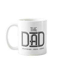 Personalisierte Tasse cooler Schwarz-weißer Vater
