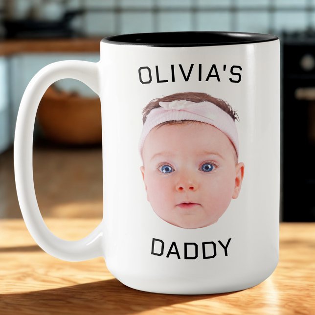 Personalisierte Tasse, Custom Baby Tasse, Vater Ge Zweifarbige Tasse (Von Creator hochgeladen)
