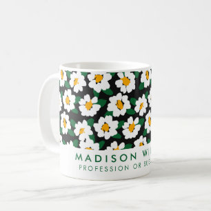 Personalisierte Tasse der White Daisy Blume Indi
