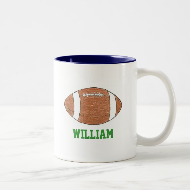 Personalisierte Tasse des Fußballthemas (Rechts)