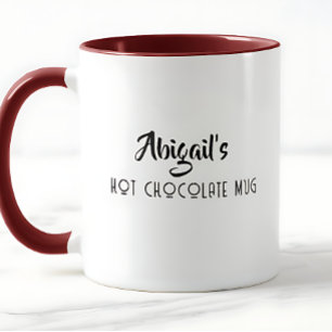 Personalisierte Tasse für heiße Schokolade
