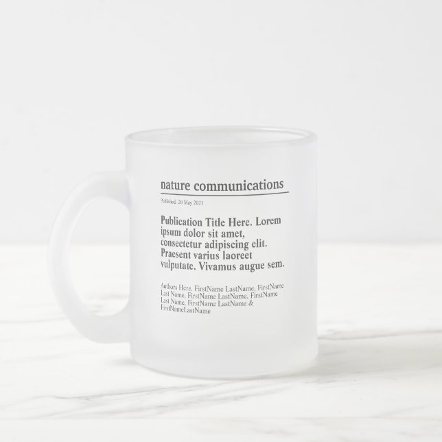 Personalisierte Tasse für Mattiertes Glas (Links)