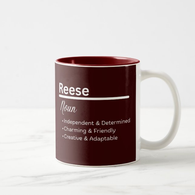 Personalisierte Tasse mit Definition des Vornamens (Rechts)