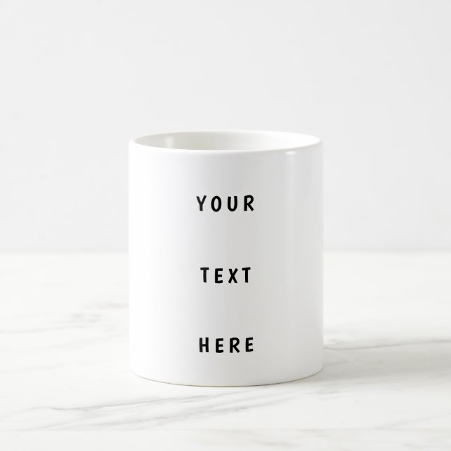 Personalisierte Tasse mit individuellem Text (Mittel)